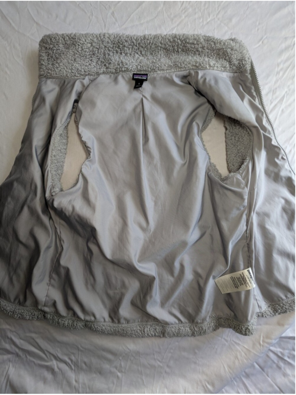 Patagonia Los Gatos Fleece Vest Full Zip Plush Cozy Gray Women's Small - Picture 6 of 7